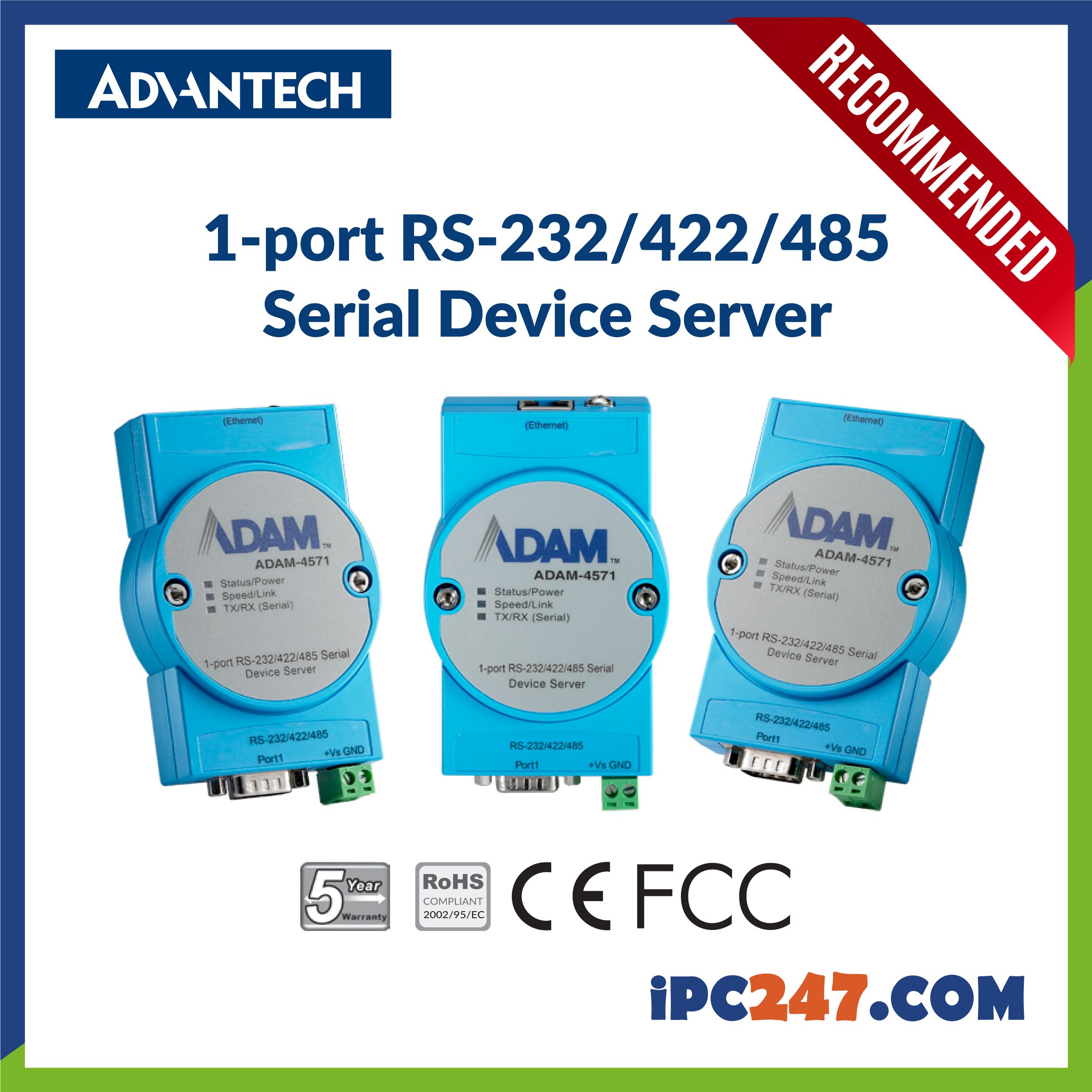Máy tính gateway không quạt cho trạm điện 6 ADAM-6100 của Advantechs