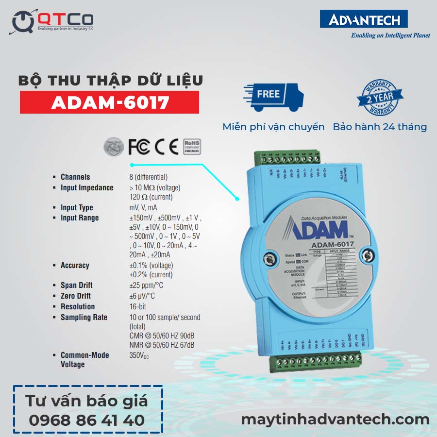 Bộ thu thập dữ liệu Adam-6017 bo-thu-thap-du-lieu-ADAM-6017