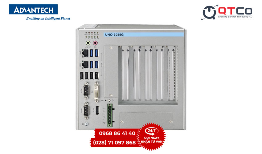 UNO-3085G Advantech - máy trạm không quạt nguồn kép