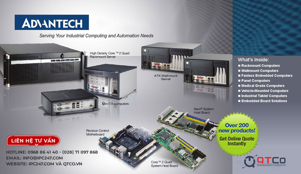 Máy tính công nghiệp Advantech với nhiều mã hàng khác nhau trong cùng một dòng