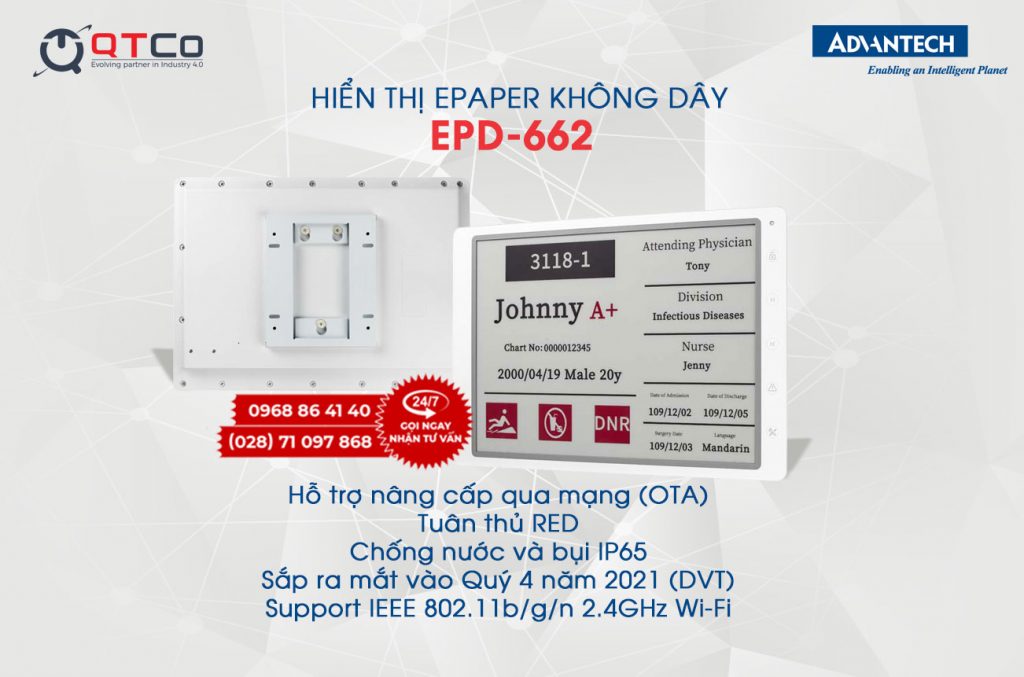 Giải pháp hiển thị ePaper không dây EPD-662 2 Hien thi epaper khong day EPD-662