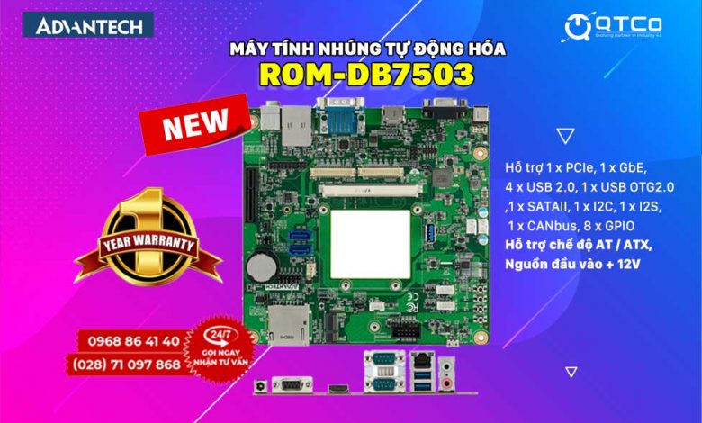 Máy tính nhúng tự động hóa ROM-DB7503 1 Ad rom 7503 bia