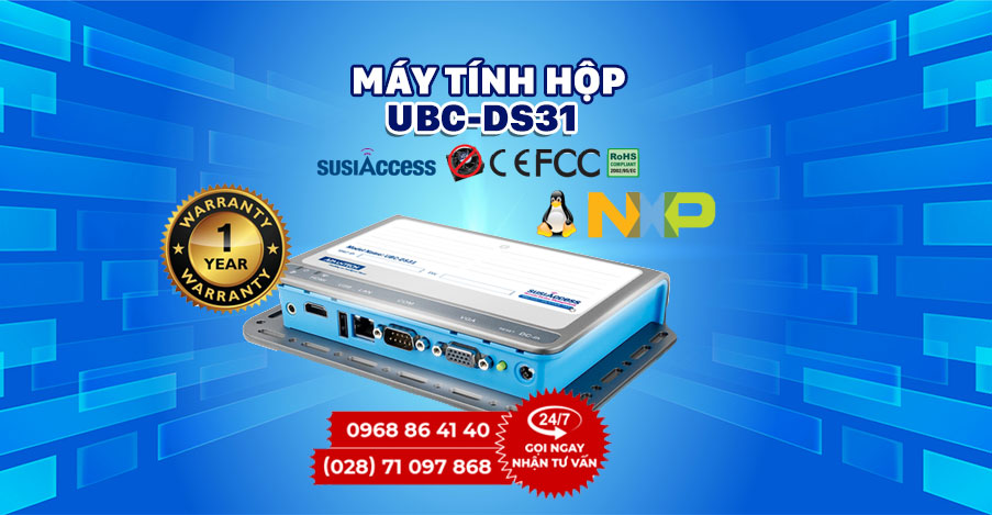 Máy tính hộp Advantech UBC-DS31 dùng làm máy phát biển báo số trong nhà