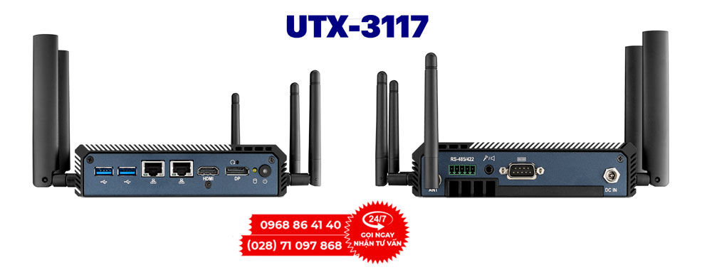 Máy tính nhúng Cổng IoT không quạt UTX-3117 2 UTX-3117 front