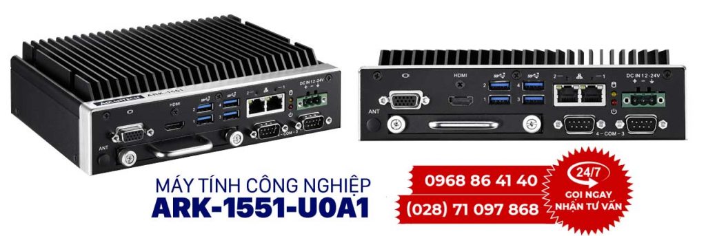 Máy tính nhúng siêu mỏng không quạt Advantech ARK-1551-U0A1 2 Advantech ARK-1551-U0A1