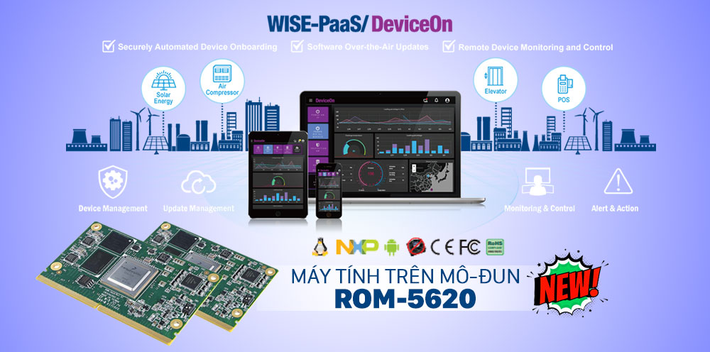 Mô-đun máy tính Advantech ROM-5620 chuẩn SMARC khổ 82 x 50 mm