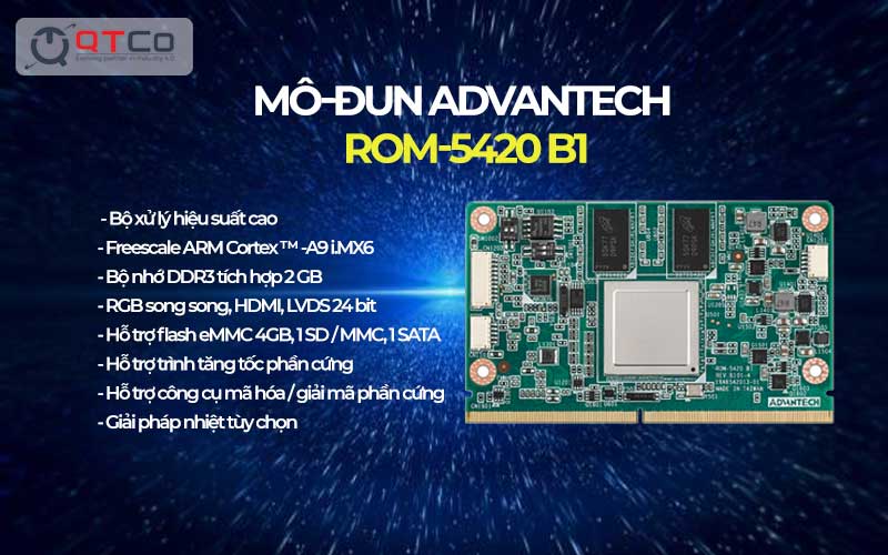 Máy tính trên mô-đun Advantech ROM-5420 B1 3 Mô-đun Advantech ROM-5420 B1