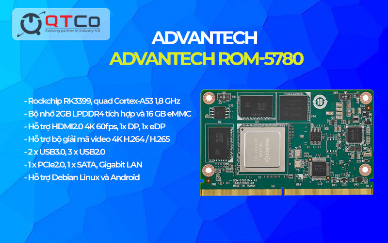  Thông số kỹ thuật của Máy tính trên mô-đun Advantech ROM-5780 