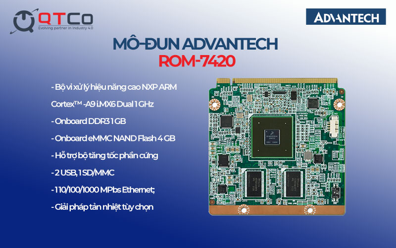 Máy tính trên mô-đun Advantech ROM-7420 có ưu điểm gì vượt trội?