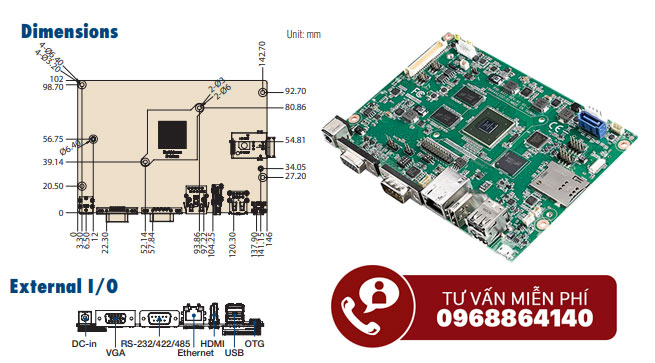 Máy tính bảng đơn Advantech RSB-4411