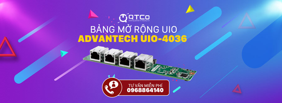 Advantech UIO-4036 - thẻ mở rộng Ethernet 4 cổng cho UIO40-Express