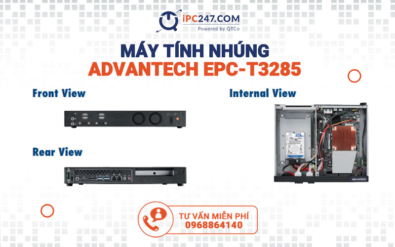Máy tính nhúng không quạt Advantech EPC-T3285 2 Máy tính nhúng không quạt EPC-T3285