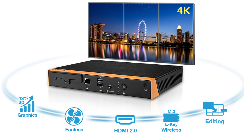 Giải pháp bảng hiệu kỹ thuật số đa màn hình DS-780GB-U3A1E 2 man hinh DS 780GB U3A1E Advantech