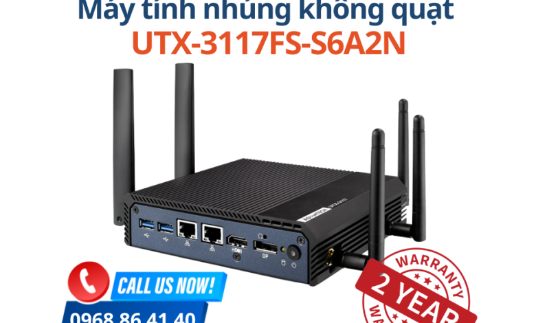 <strong>Máy tính nhúng không quạt UTX-3117FS-S6A2N</strong> 1 UTX 3117FS S6A2N 1