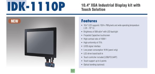 Bộ màn hình Advantech IDK-1110WP-50XGA1E nhìn từ mặt sau